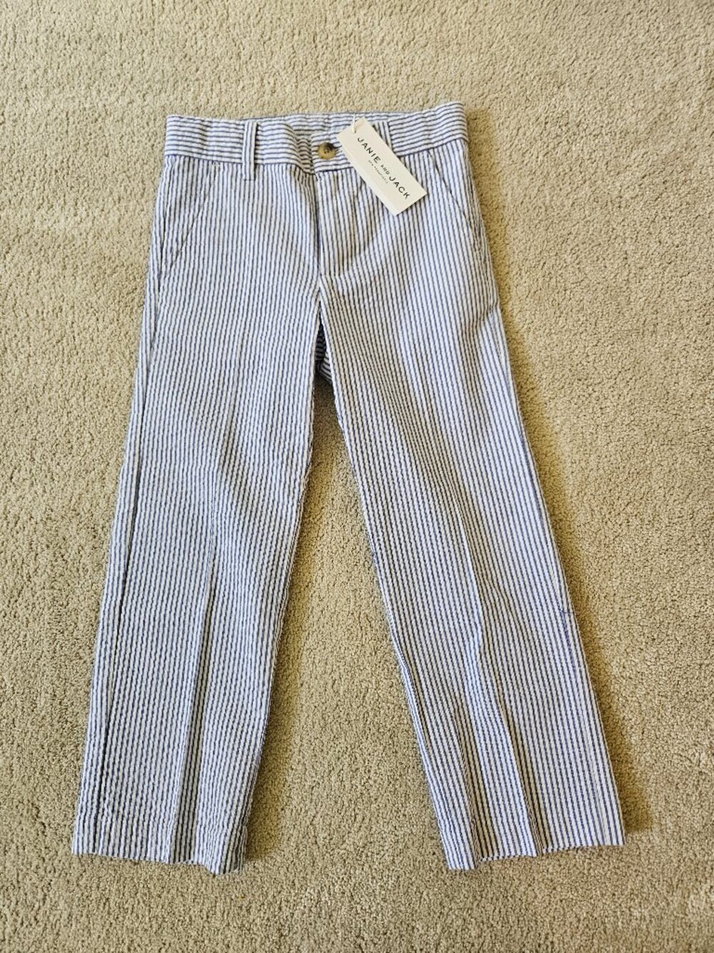 Janie & Jack Striped Seersucker Pants - size 4